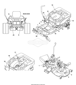 Decals Group (7501561) Diagram and Parts List for 7800577 (C950-60929-0)(2009) Briggs and Stratton Lawn Tractor